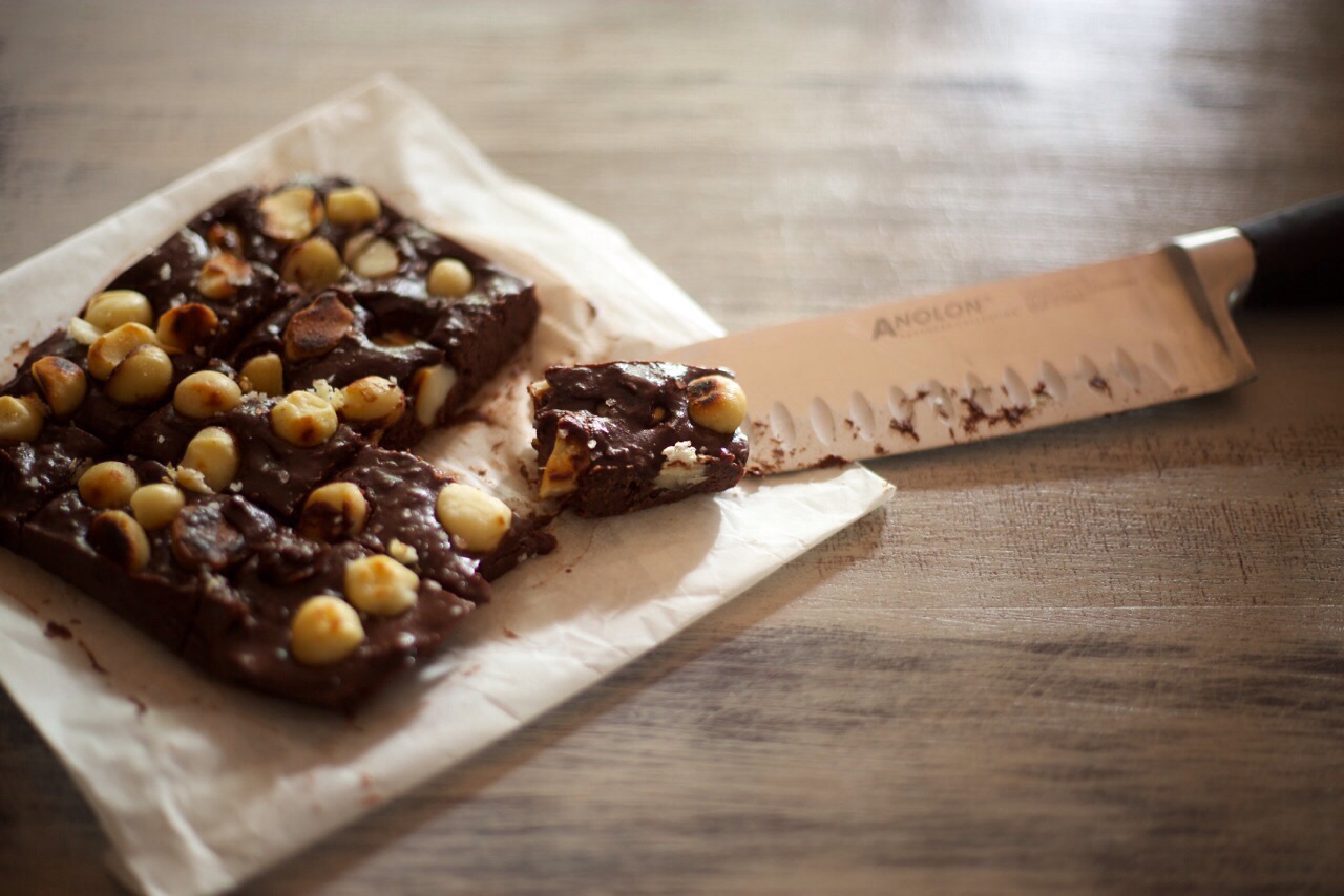 Salted Caramel Choc Macadamia Fudge