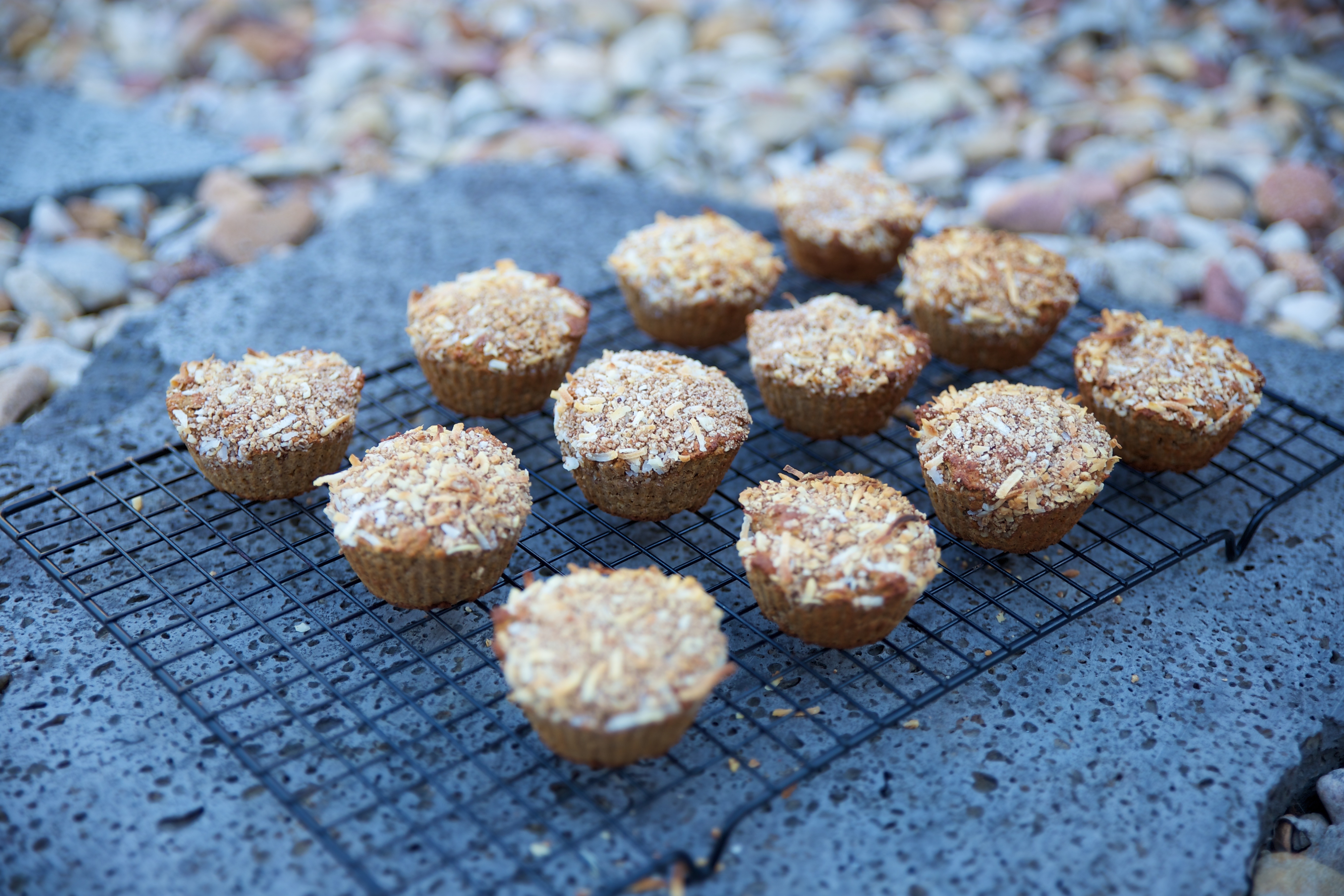 Sweet Potato Muffins with Coconut Crumble