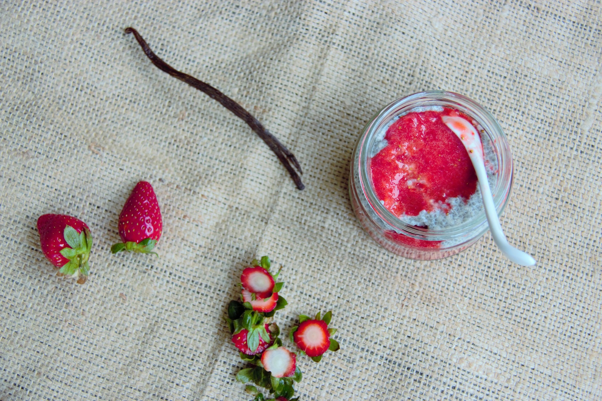 Strawberry Chia Pots- (Paleo, Vegan, Sugarfree)