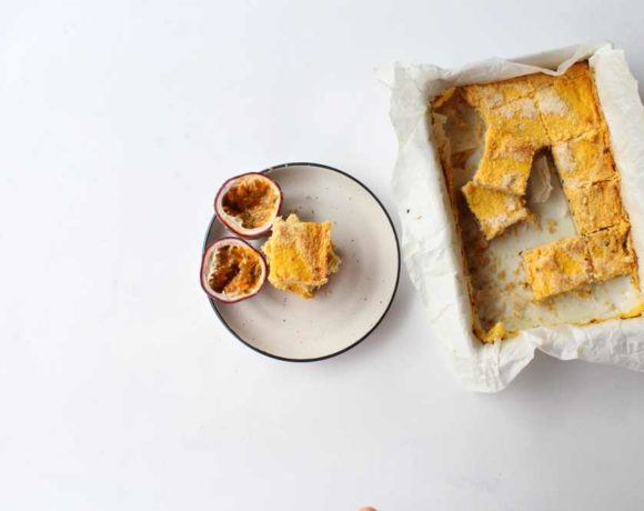 Passionfruit Slice (paleo. low carb)